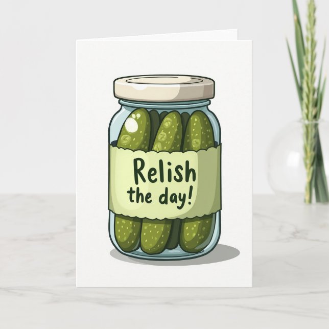 Carte de Jar de Cornichon de Fête d'Anniversaire S (Devant)