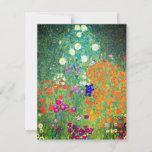 Carte de jardin aux fleurs Gustav Klimt<br><div class="desc">Carte représentant le Jardin des fleurs de Gustav Klimt (1906). Un beau jardin de fleurs violettes,  rouges,  blanches,  bleues et oranges. Un grand cadeau pour les amateurs d'art Art Nouveau et autrichien.</div>