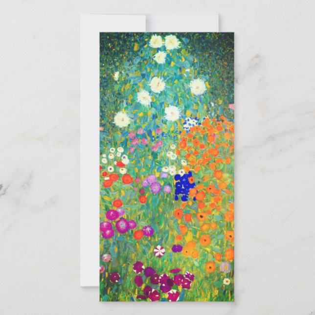 Carte de jardin aux fleurs Gustav Klimt (Devant)