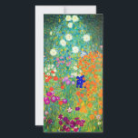 Carte de jardin aux fleurs Gustav Klimt<br><div class="desc">Carte représentant le Jardin des fleurs de Gustav Klimt (1906). Un beau jardin de fleurs violettes,  rouges,  blanches,  bleues et oranges. Un grand cadeau pour les amateurs d'art Art Nouveau et autrichien.</div>
