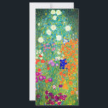 Carte de jardin aux fleurs Gustav Klimt<br><div class="desc">Carte représentant le Jardin des fleurs de Gustav Klimt (1906). Un beau jardin de fleurs violettes,  rouges,  blanches,  bleues et oranges. Un grand cadeau pour les amateurs d'art Art Nouveau et autrichien.</div>