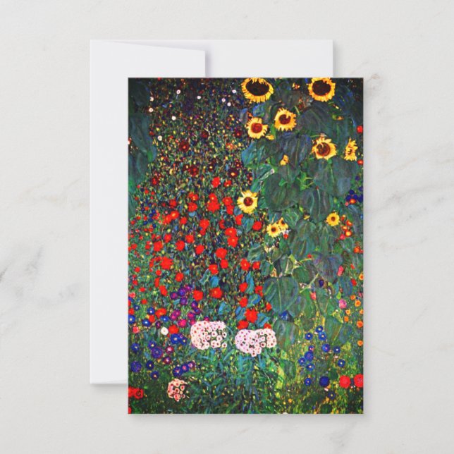 Carte de jardin aux fleurs Gustav Klimt (Devant)