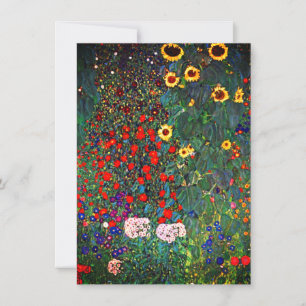 Carte de jardin de fleurs de Gustav Klimt