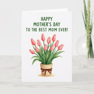 Carte de jardin de fleurs en pot tissé