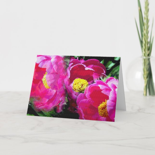 Carte de jardin Magenta Peony de Pepper (Devant)