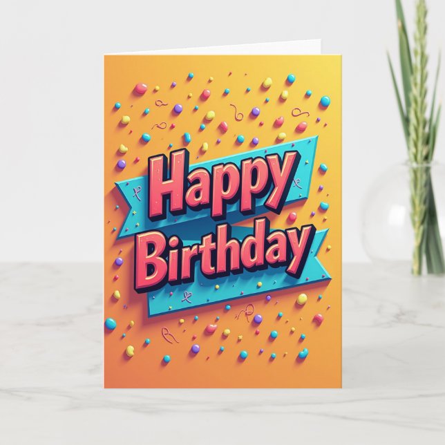 Carte de Jelly d'anniversaire festive (Devant)