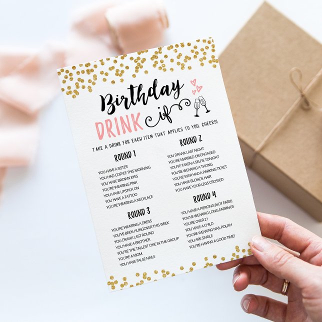 Carte de jeu anniversaire BOIS SI modifiable (Créateur téléchargé)