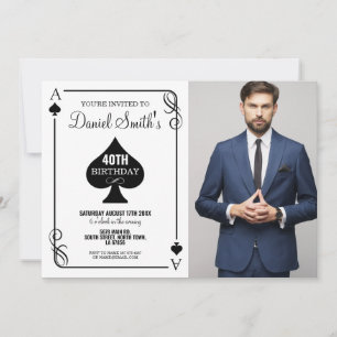 Carte de jeu Anniversaire Vegas Casino Photo