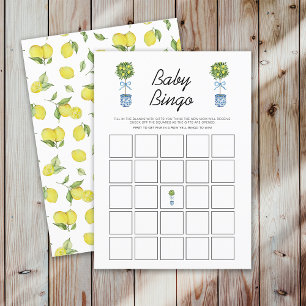 Carte de jeu Baby shower citronnier