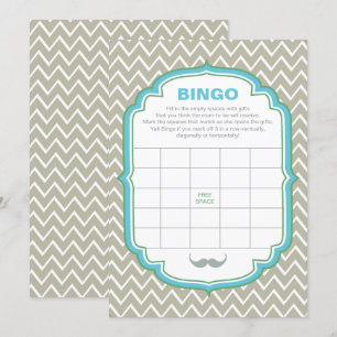 Carte de jeu Baby shower de Bingo Blue and Green M