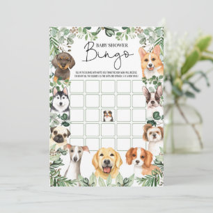 Carte de jeu Baby shower de Chien Chien Coquelicot