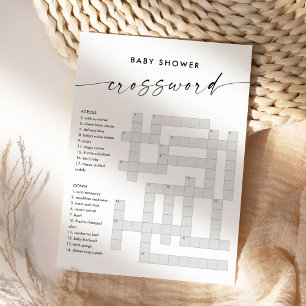 Carte de jeu Baby shower mot-croisé KAIA
