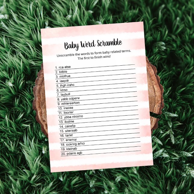 Carte de jeu Bébé Blanc Rose Bébé Mot (Créateur téléchargé)