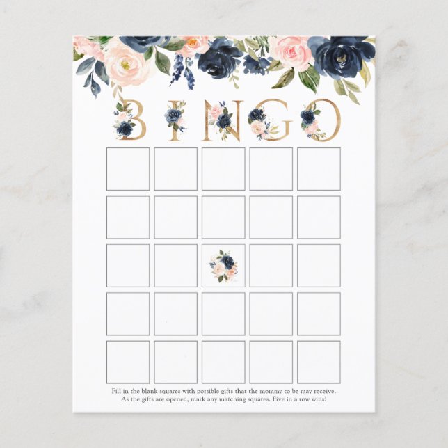 Carte de jeu Bingo pour bébé (Devant)