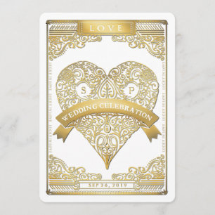 Carte de jeu blanche de Vegas d'or ainsi que