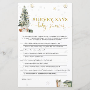 Carte de jeu Christmas Tree Shower Survey Says