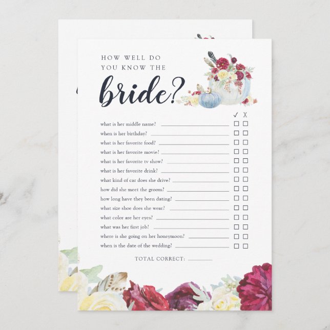 Carte de jeu Citrouille à deux côtés de la Fête de (Devant / Derrière)