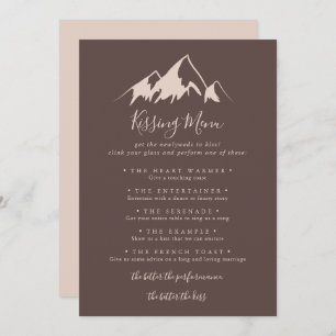 Carte de jeu Clear Mountain Mariage Kissing Menu