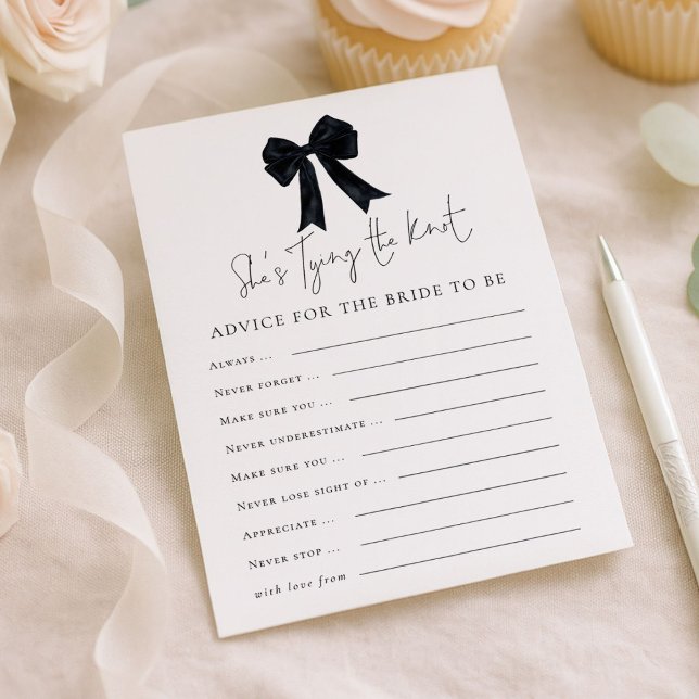Carte de jeu de Baby Shower avec ruban noir pour l (Créateur téléchargé)