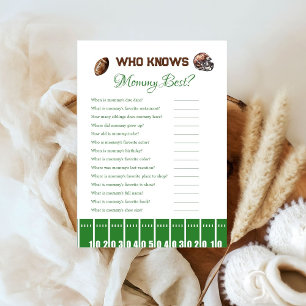 Carte de jeu de baby shower de baseball sportif