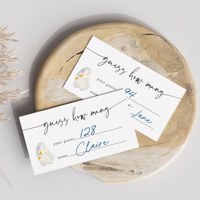 Carte de jeu de Baby shower de fantôme d'Halloween (Créateur téléchargé)