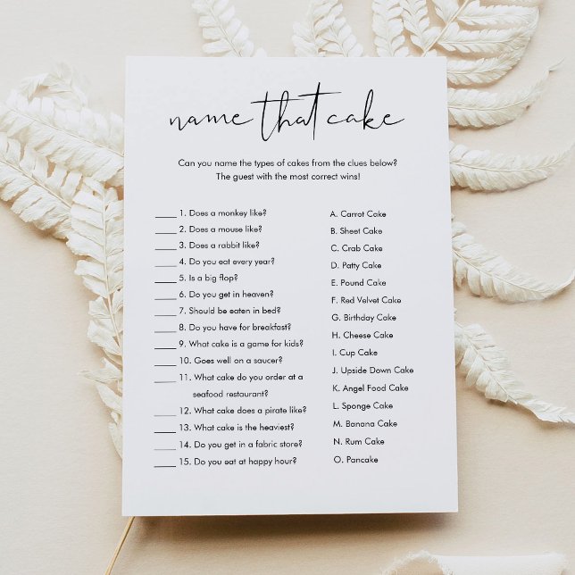 Carte de jeu de Baby Shower de mariage STELLA Name (Créateur téléchargé)