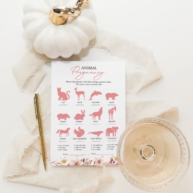 Carte de jeu de baby shower pour la grossesse des  (Créateur téléchargé)