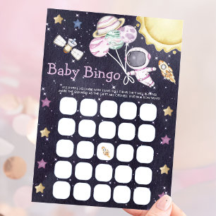 Carte de jeu de Baby shower spatial