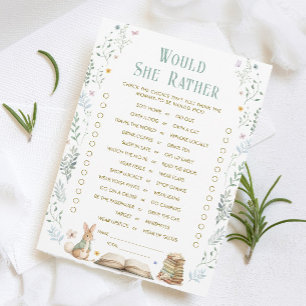 Carte de jeu de baby shower 'Story Book' pour savo