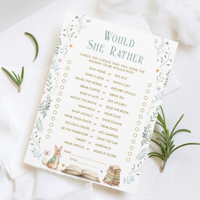 Carte de jeu de baby shower 'Story Book' pour savo (Créateur téléchargé)