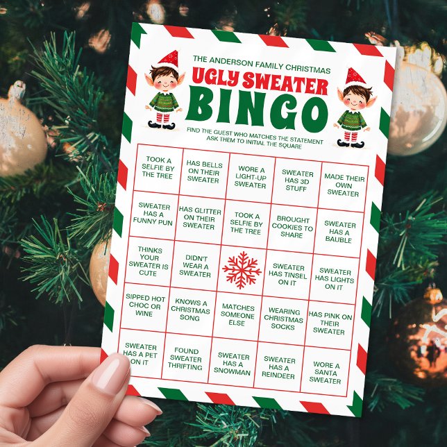 Carte de jeu de balai de Noël affreuse (Créateur téléchargé)