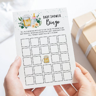 Carte de jeu de bingo Baby Is Brewing pour Baby Sh
