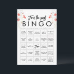 Carte de jeu de bingo élégante et personnalisable<br><div class="desc">Magnifique design que vous pouvez personnaliser facilement. Vous pouvez y jouer lors d'une douche de mariée,  d'une soirée de filles ou d'une baby shower ; ajoutez vos mots ou phrases personnalisés.</div>