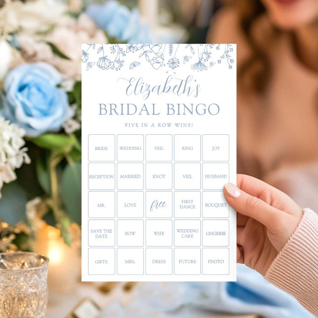 Carte de jeu de bingo floral personnalisable (Créateur téléchargé)