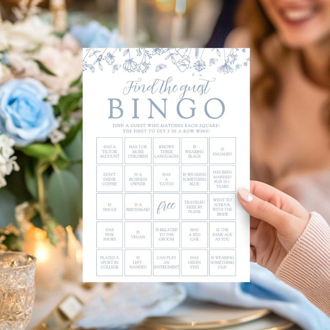 Carte de jeu de bingo florale personnalisable (Créateur téléchargé)