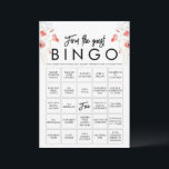 Carte de jeu de bingo personnalisable élégante ave<br><div class="desc">Magnifique conception que vous pouvez personnaliser facilement. Vous pouvez y jouer lors d'une douche de mariage,  d'une soirée entre filles ou d'une baby shower ; ajoutez vos propres mots ou phrases.</div>