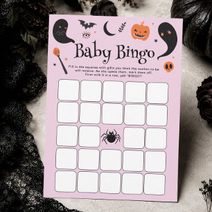 Carte de jeu de bingo pour Baby Shower Halloween v