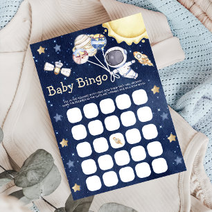 Carte de jeu de bingo pour baby shower sur le thèm