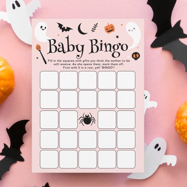 Carte de jeu de bingo pour bébé fille rose pour la (Créateur téléchargé)