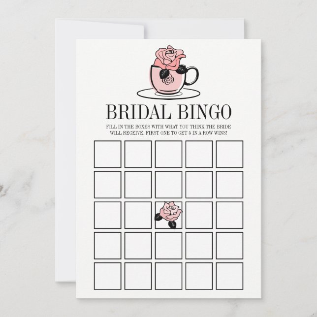 Carte de jeu de bingo pour enterrement de vie de j (Devant)