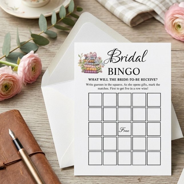 Carte de jeu de bingo pour la douche de mariée Nou (Créateur téléchargé)