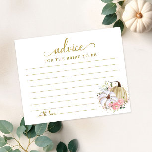 Carte de jeu de conseils pour une douche de mariée