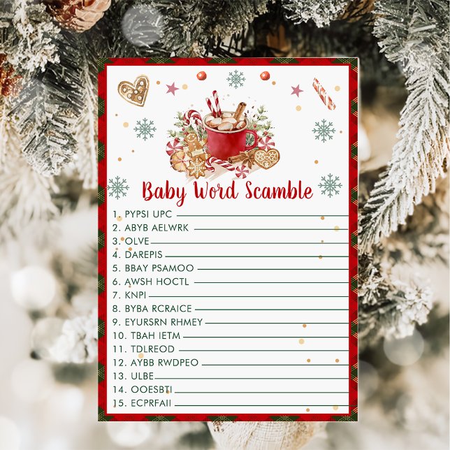 Carte de jeu de désordre de mots pour bébé de Noël (Créateur téléchargé)