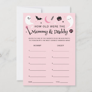 Carte de jeu de devinette d'âge pour Baby Shower H