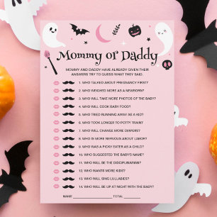 Carte de jeu de devinette pour Baby Shower Hallowe