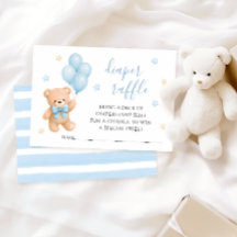 Carte de jeu de diaper pour Baby Shower Ourson Tee