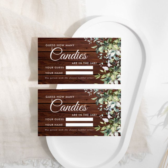 Carte de jeu de douche Combien de bonbons Fleurs d (Créateur téléchargé)