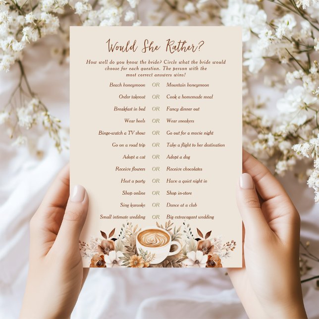 Carte de jeu de douche de mariée au café 'Would Sh (Créateur téléchargé)