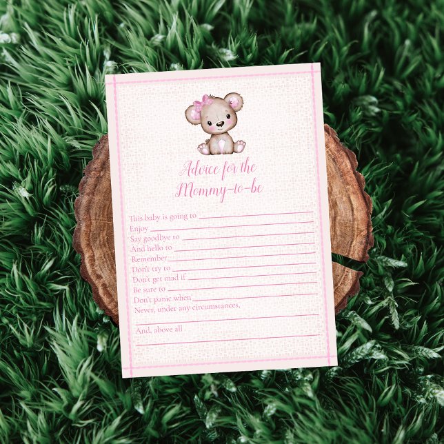 Carte de jeu de douche pour ours fille mignonne po (Créateur téléchargé)