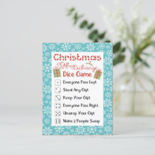 Carte de jeu de fête de Noël Christmas Dirty Santa